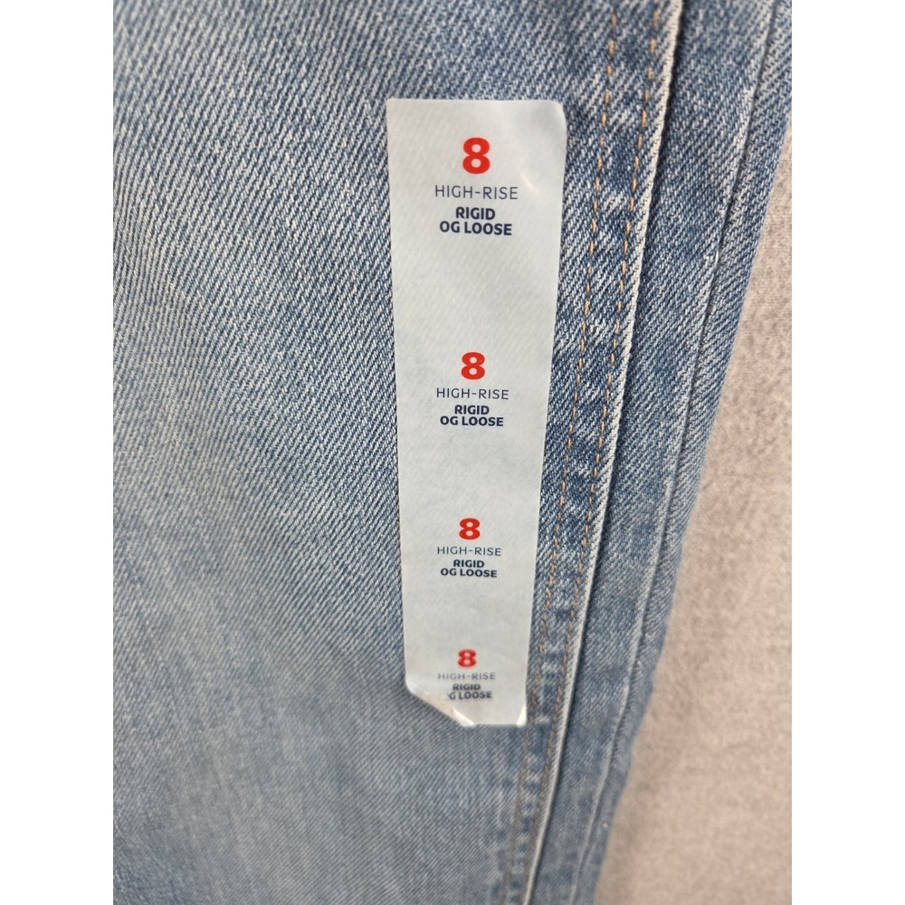 OLD NAVY Womens 8 High Rise Rigid OG Loose Double Knee Jeans Punk Grunge NEW - Picture 3 of 9